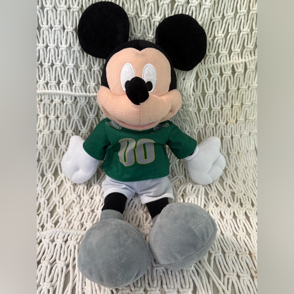 17” Mickey Mouse Plush Toy with University of Oregon Green Shirt